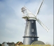 England_04 Norfolk Broads black and white windmill, Norfolk